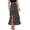 B-Polka Dot Black, variant on Women Spring Summer Long Skirts Dress Boho Floral Elastic Waist Split Ruffle High Low Beach Maxi Skirt Clothes