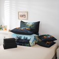 thumbnail image 6 of Catabedysis Camper 7-Piece Twin Bedding,Outdoor Adventure Theme Bedding Comforter Set For Boys,Multicolor,Black Reversible, 6 of 7