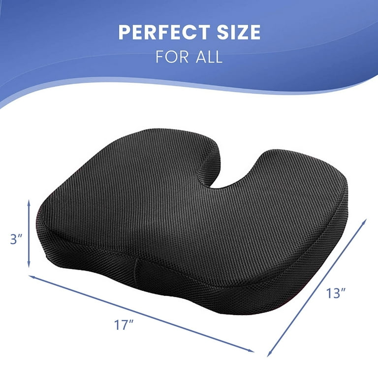 Large Seat Cushion 3D Full Wrap Office Chairs Cushions - Supportive Memory  Foam Butt Pillow for Sciatica Pain Relief, Coccyx Seat Cushion for Tailbone