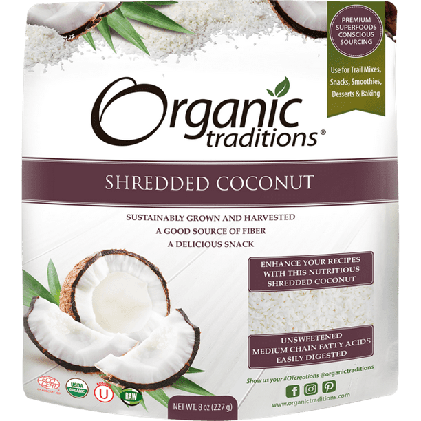 Organic Traditions Shredded Coconut 8 oz.