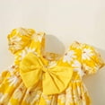 thumbnail image 7 of Cute Baby Girl Clothes Dresses 3-6 Month Casual Puff Sleeve Princess Floral Cotton Dress Infant Summer Fashion Outfits Yellow 12 Months, 7 of 7
