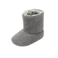 thumbnail image 2 of Baby Boys Girls Snow Boots,Winter Knitted Fleece Thick Soft Sole Non Slip Toddler First Walker Winter Warm Crib Shoes for 0-18Months, 2 of 8