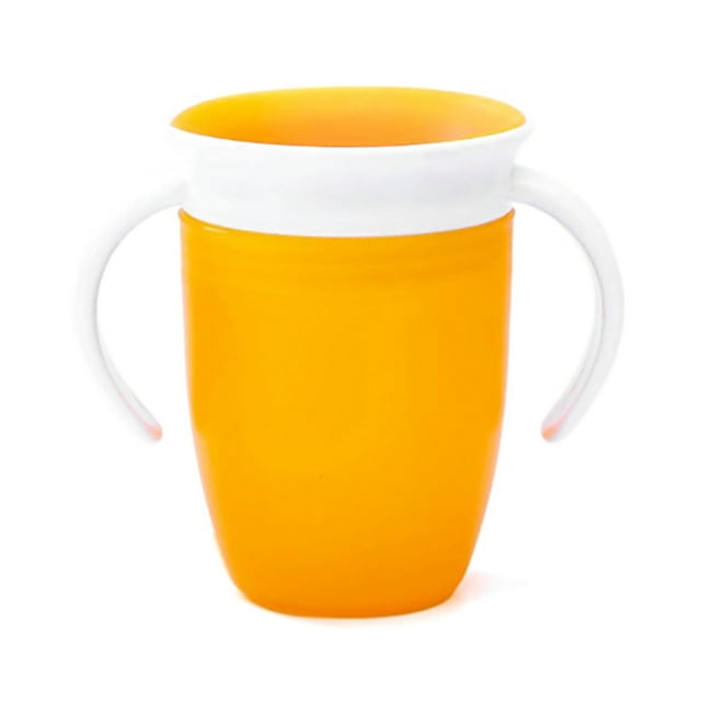 Vaso entrenador Miracle 360 Degree de 240 ml, vaso entrenador antiderrames con dos asas para bebés