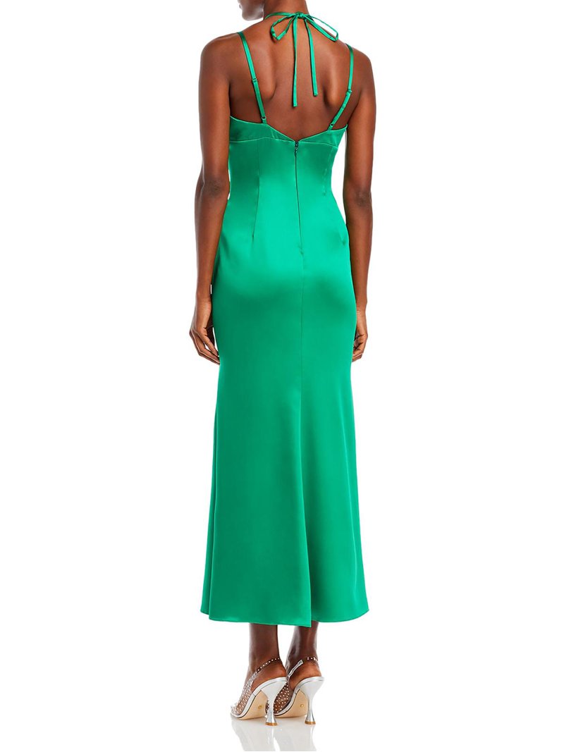 Aqua Womens Satin Halter Slip Dress - Walmart.com