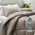 thumbnail image 2 of Bare Home Down Alternative Comforter Set - 3-Pieces - All Seasons - King/Cal King, Khaki, 2 of 8