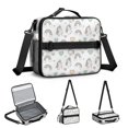 thumbnail image 5 of Unicorn and Heart White Pattern Insulated Lunch Bag with Shoulder Strap and Bottle Holder,Bento School Lunch Bag Box,11x9.5x3.5 Inches, 5 of 5