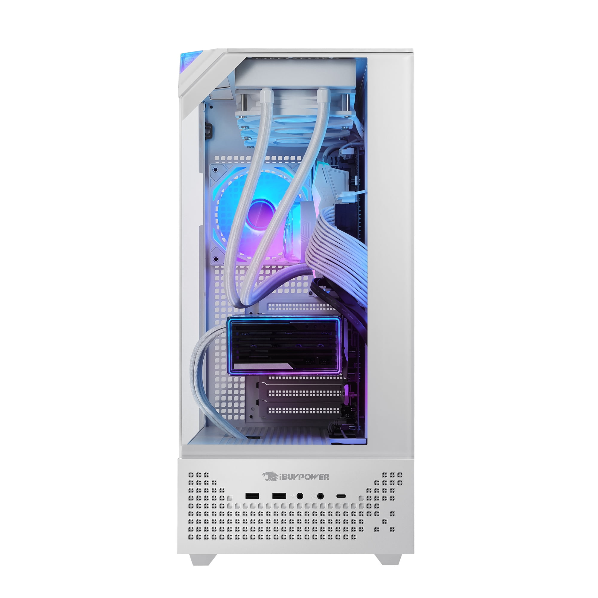 iBUYPOWER Element Pro White Gaming PC Desktop Computer Intel Core Ultra 7 265KF CPU, NVIDIA GeForce RTX 5070Ti 16GB GPU, 32GB DDR5 RGB RAM 1TB NVMe SSD Windows 11 Home White EPWI7N57T01