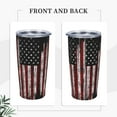 thumbnail image 3 of supuu USA Flag Patriotic Travel Mug Gift, 20 oz Tumbler, Travel Coffee Mug, Stainless Steel Cup with Lid, Double Wall Vacuum Insulated Travel Mug Gifts for Men Women, 3 of 6