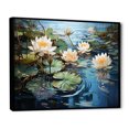 thumbnail image 2 of Designart "Canada Lakeside Calm II" Floral Floater Framed Canvas Wall Art, 2 of 7