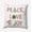 White, variant on 16" x 16" Simply Daisy Peace Love Joy Polyester Accent Pillow, Ligonberry Punch Qty 1