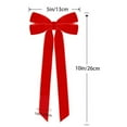 thumbnail image 2 of 12Pcs Christmas Tree Decorations - Orange Velvet Ribbon Bows for Christmas Tree, 5in X 10in Xmas Ornaments for Tree Home Party Front Door Wreath Holiday Decor, 2 of 8