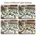 thumbnail image 7 of ODIKA 4'x6' Washable Area Rug Stain Resistant, Low Pile, Easy Care Pvc Geometric Bottom Contrasting Tonal Blocks Repeating Motif for Dorm Room, Small Living, 7 of 7