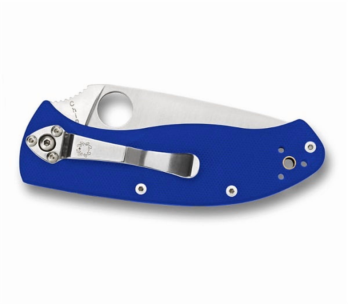 Spyderco C122GPBL Sprint Run Folding Knife 3.38" Blade Blue Handle