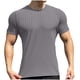 thumbnail image 2 of pstuiky Camisas de manga corta para hombre, Blusas y camisas de cuello redondo de manga corta informales de color liso para hombre camisas casuales para hombre xxxl, 2 of 6