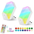 thumbnail image 1 of Luces nocturnas enchufables a la pared [paquete de 2], luz nocturna que cambia de color para niños, luz nocturna LED, luz nocturna con sensor de atardecer a amanecer, luz nocturna para decor, 1 of 5
