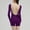 Purple, variant on ORVELLUNE Women's Long Sleeve Yoga Romper, Deep U-Back Fitted Athletic Workout One-Piece Shorts