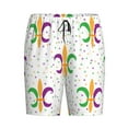 thumbnail image 4 of Easygdp Mardi Gras Carnival1 Men's Short Pajama Pants, Sleep Shorts, Household Pants, Casual Pants with Pockets - Small, 4 of 9