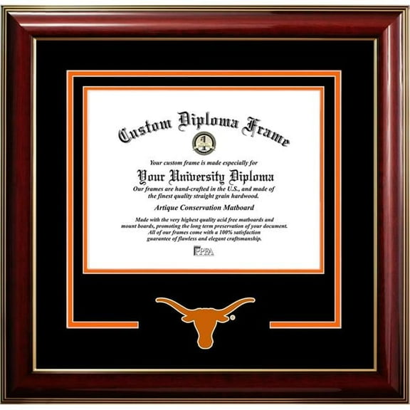 Campus Images TX959CMGTSD-1411 11 x 14 in. University of Texas, Austin Longhorns Classic Spirit Logo Diploma Frame