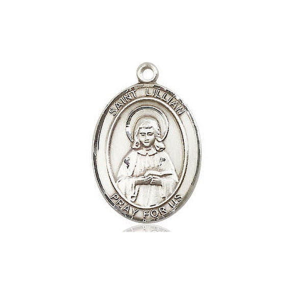 Extel Medium Oval Pewter St. Lillian Medal, Made in USA