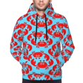 thumbnail image 4 of Hoodies for Men - Cartoon Crabs Long Sleeve Comfrt Men'S Fashion Hoodies & Sweatshirts, Sweatshirts for Men Hoodies Pullover Clothing Clothes with Pouch, 4 of 7