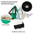 thumbnail image 3 of Puffer shoulder bag Nylon padded woven handbag designer crossbody dupes women purse - White, 3 of 5