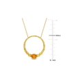 thumbnail image 4 of 3.25 Carat (Ctw) Madeira Citrine Open Circle Pendant Necklace in Yellow Plated Sterling Silver with Chain for Women, 4 of 6