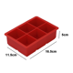 thumbnail image 2 of Molde cuadrado para cubitos de hielo, seis rejillas con tapa, rojo Adepaton CPB-US-CJZ200-7, 2 of 5
