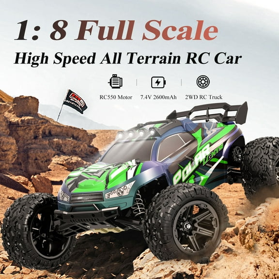 All Terrain RC Car, 1/8 Scale Fast Remote Control Truck 45 KM/H Top Speed, Hobby RC Cars For Adults, All Terrain Off-Road Truck For Sand Land, Electric Powered RC Cars