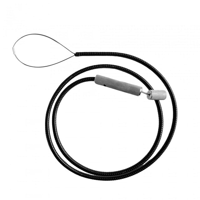 Herramienta de desbloqueo automático para apertura de puertas de automóviles, con forma de serpiente, suave, de 1 m, herramienta auxiliar de mantenimiento, cuerda de tracción, Negro