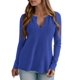 thumbnail image 2 of Remera PRETTYGARDEN Mujer Cuello en V Manga Larga Azul 2XL, 2 of 5