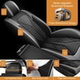 thumbnail image 3 of HQBQBUG Car Seat Covers Full Set Fit for Dodge Durango 2007-2024 5 Seats Waterproof Leather Front and Back Car Seat Covers Protectors Grey,Full Set(2 Row 5 Seats), 3 of 10
