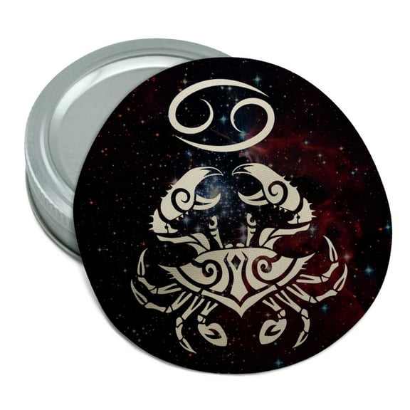 Cancer Crab Zodiac Sign Horoscope in Space Round Rubber Non-Slip Jar Gripper Lid Opener