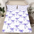 thumbnail image 2 of Castle Fairy Kids Teens Cute Ribbon Bow Knot 4pcs Bed Sheets,Polka Dots Bow-Tie King Sheets,Dreamy Princess Bowknot Super Cozy Sheet Set,Breathable Home Decor, 2 of 7