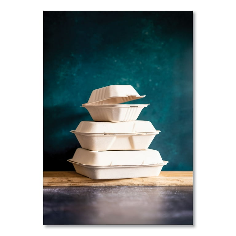 Nourish Molded Fiber Takeout Containers, 5 x 9 x 2, White, Sugarcane, 250/Carton Nourish Molded Fiber Takeout Containers, 5 x 9 x 2, White, Sugarcane, 250/Carton