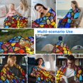 thumbnail image 5 of Blue Red Yellow Cooling Blanket,Lightweight Breathable Summer Throw Blanket with Double Sided Cold Effect,Modern Colored Rainbow Stained Glass Picnic Blankets Bed Sheet for Hot Sleepers 50"x60", 5 of 8