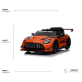 thumbnail image 3 of KidsVIP 12V Mercedes Benz GT3 Licensed Ride-On Luxury Sports Car With Rubber Wheels, Leather Seats, Music Player, Lights & Remote, 3 of 13