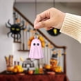 thumbnail image 5 of 12Pcs Halloween Hanging Ornaments Cute Ghost Tree Decorations, Pastel Pink & Light Pink Mini Pendant Set for Home Party Supplies, Spooky Festive Accents for Indoor Display & Celebration, 5 of 8