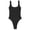 Black, variant on Women Thong 2022 Sexy One Piece Swimsuit Solid Swimwear Female Backless Monokini Bodysuit Bathing Suit Swimming Suit