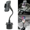 thumbnail image 1 of Soporte universal para móvil para portavasos de coche, giratorio 360°, cuello de cisne ajustable, para iPhone, GPS, MP3, 1 of 8