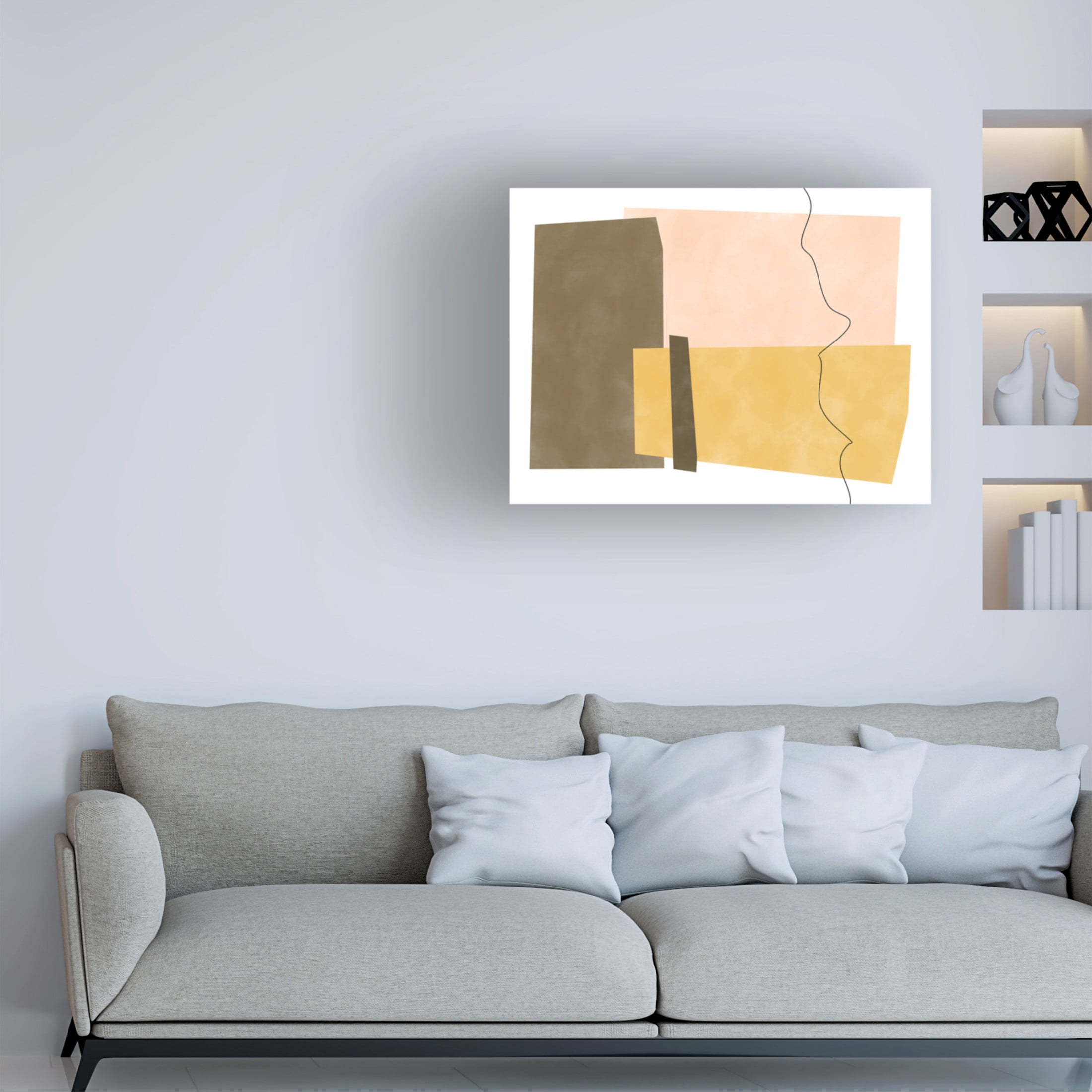 Trademark Fine Art Elena Ristova abstractyellow19 Canvas Wall Art