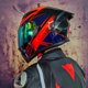 thumbnail image 3 of Casco de carreras de cara completa, serie aprobada por DOT, casco Capacete Casco, casco de motocicleta, casco de motocross con esquinas con personalidad, 3 of 5