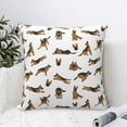 thumbnail image 4 of Pofeuu German Shepherd Dog Print Double-sided plush pillowcase Square Throw Pillow Covers Pillows Cover for Living Room Bedroom Sofa Couch Cushion Cover（No pillow core）-24"x24", 4 of 7
