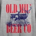 thumbnail image 3 of Old Milwaukee Deer Sketch Crew Neck Short Sleeve Gray Heather Women's Crop Top
-Small, 3 of 4