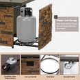 thumbnail image 4 of 43" Propane Gas Faux Stone Fire Pit Table Outdoor Rectangular Firepit 50,000 BTU with Lid,Glass Wind Guard,Bead,Waterproof Cover,Brown, 4 of 10