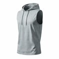 thumbnail image 2 of Stamzod Sleeveless Hoodies for Men Summer Casual Muscle Fit Hooded Sweat Shirt Oversized Workout Hoodie Gym Clothes for Men Gray XXL, 2 of 7