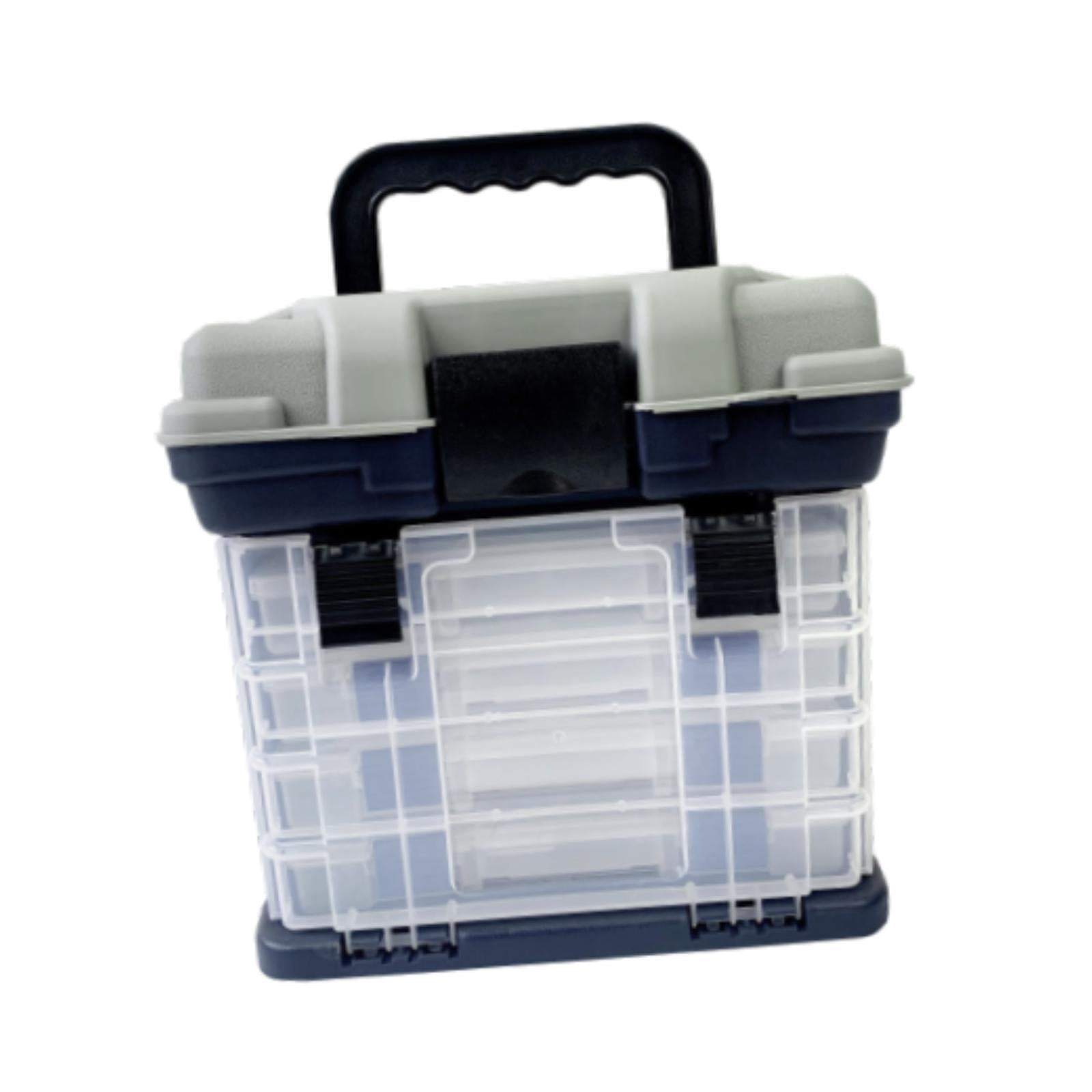 colaxi Fishing -Tackle Box with Removable Partition Walls of Portable Tackle Tablet Tablet Velimnut Accessories Warehouse Container for Amateur Anglers Gray