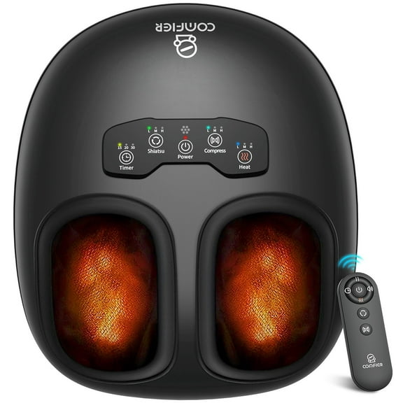 COMFIER Shiatsu Foot Massager with Heat, Feet Massage Machine for Neuropathy, Plantar Fasciitis, Size 14