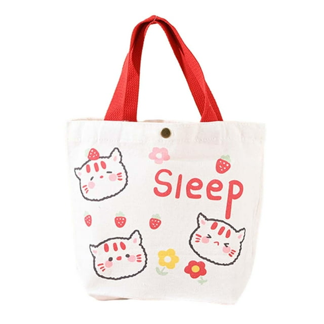Bolso de mano de lona, bolso de hombro, asa superior, bolsas de compras lavables resistentes, multiusos y livianas , gato Yinane Tote de lona