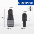 thumbnail image 1 of SP+PP SH+PH SF+PF SM+PM C-Type Pneumatic Fittings Self Locking PU Tube Connector, 1 of 5