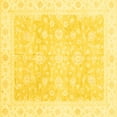 thumbnail image 1 of Ahgly Company Indoor Square Oriental Yellow Traditional Area Rugs, 7' Square, 1 of 4